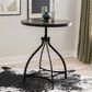 Linon Home Decor Hawkford Adjustable Round Bar Table in Grey and Gunmetal - Table Only, , large