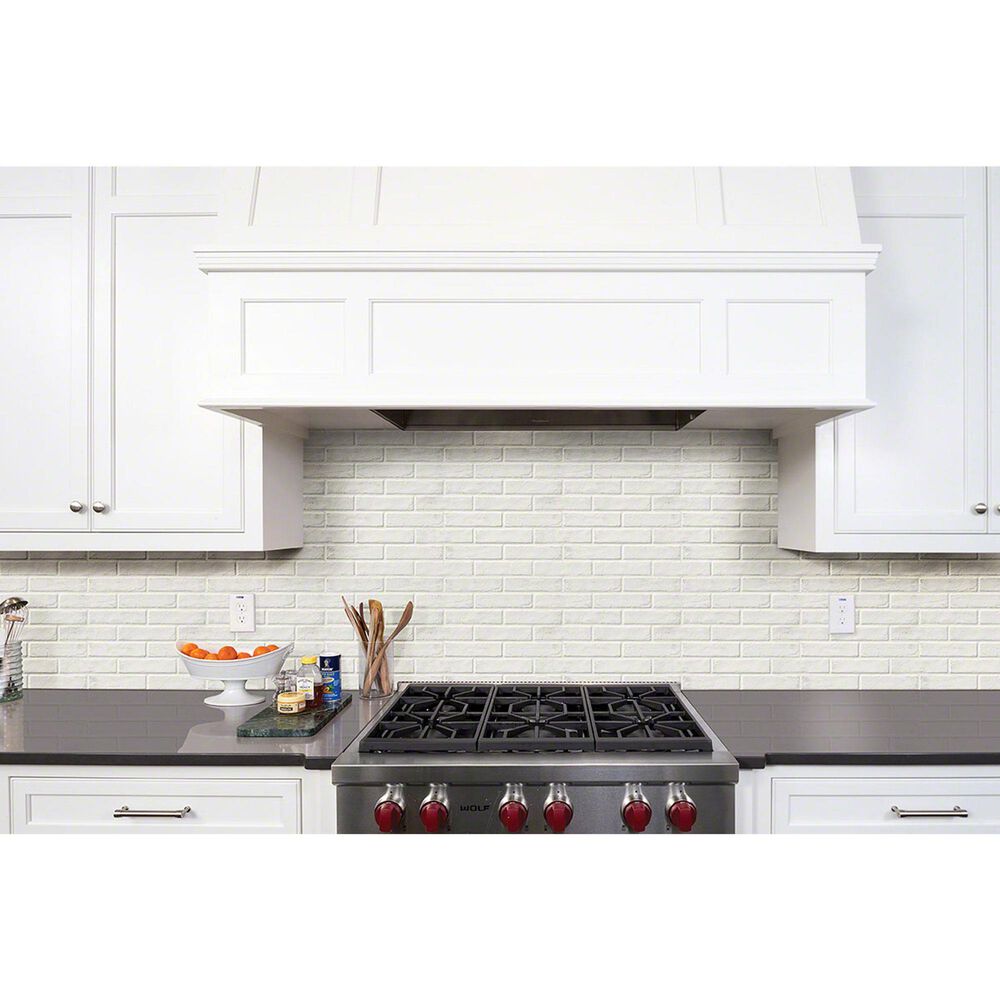 MS International Brickstone White 2&quot; x 10&quot; Porcelain Tile, , large