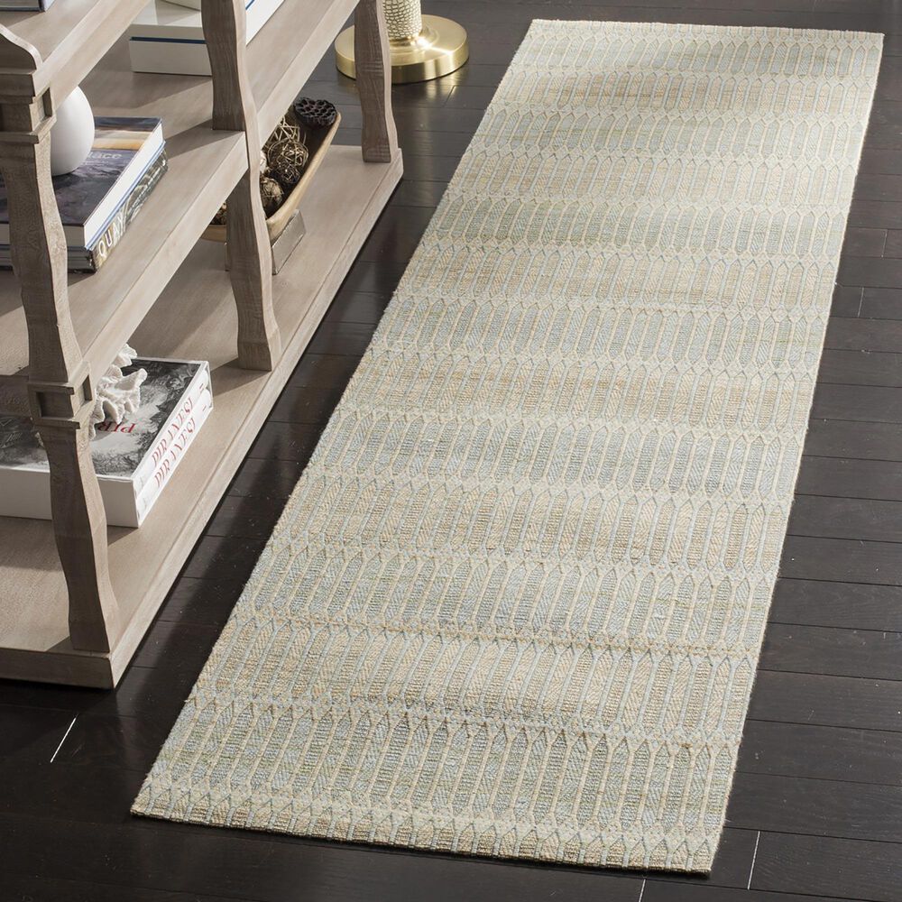 Safavieh Marbella 2&#39;3&quot; x 8&#39; Blue and Gold Runner, , large