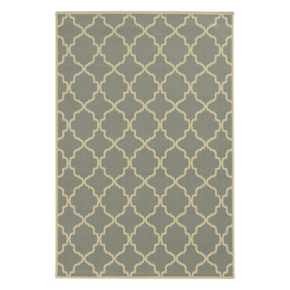Oriental Weavers Riviera 4770Y 1"9" x 3"9" Grey Scatter Rug, , large