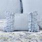 J. Queen New York Kourtney 13" x 19" Lumbar Pillow in Blue and White, , large