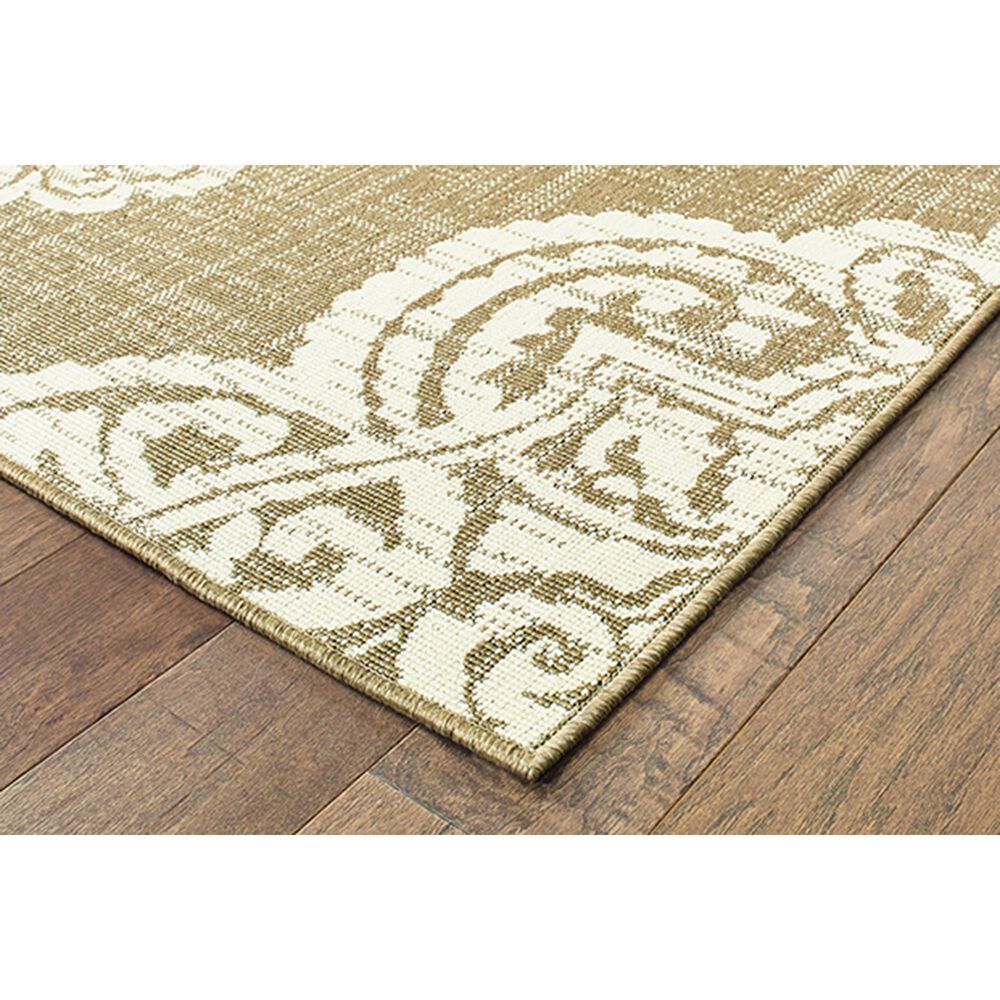 Oriental Weavers Marina 5929J 2&#39;5&quot; x 4&#39;5&quot; Tan and Ivory Area Rug, , large