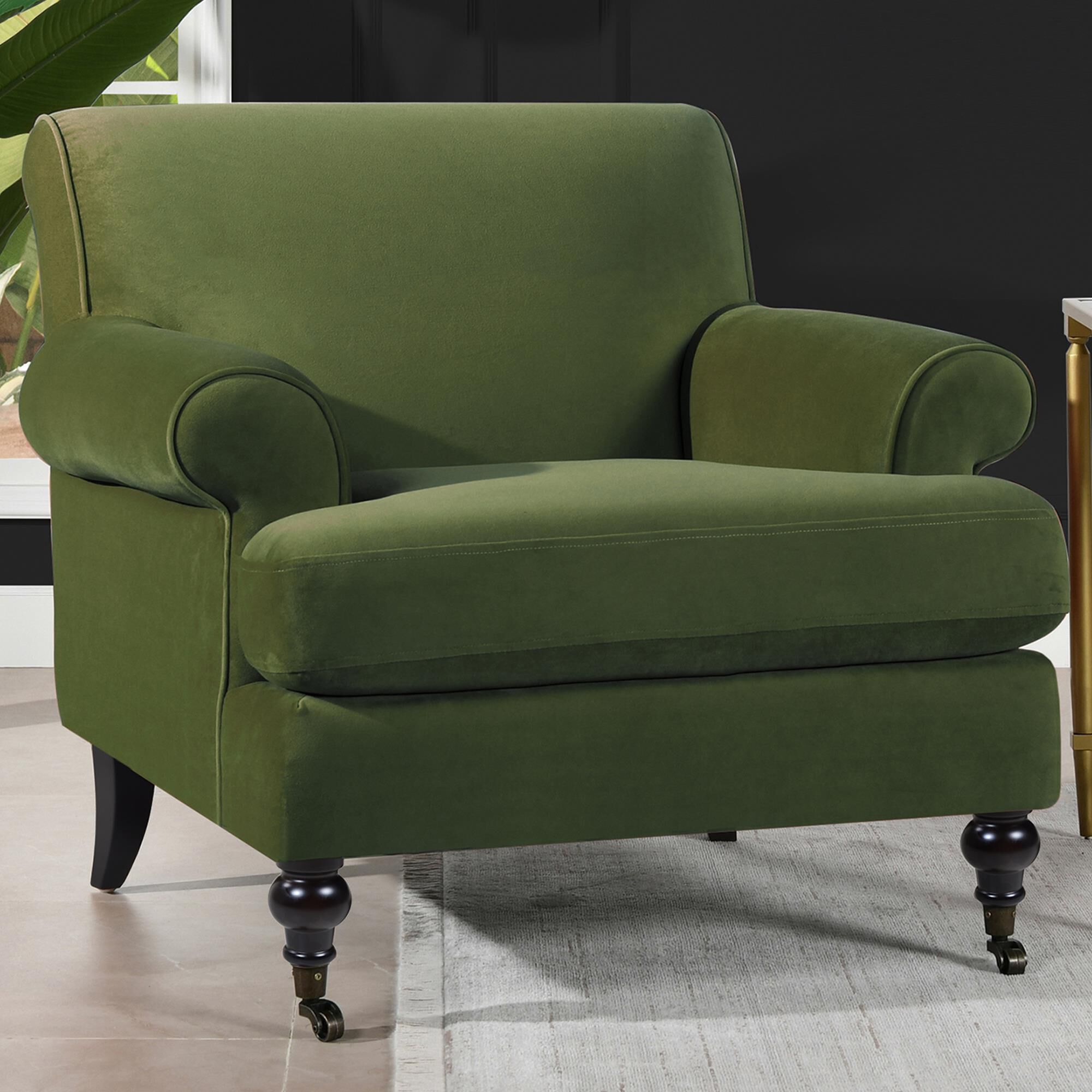 Sage green velvet best sale chair