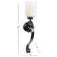 Maple and Jade 27" Handmade Pillar Scroll Indoor/Outdoor Wall Sconce in Matte Black and Clear, , large