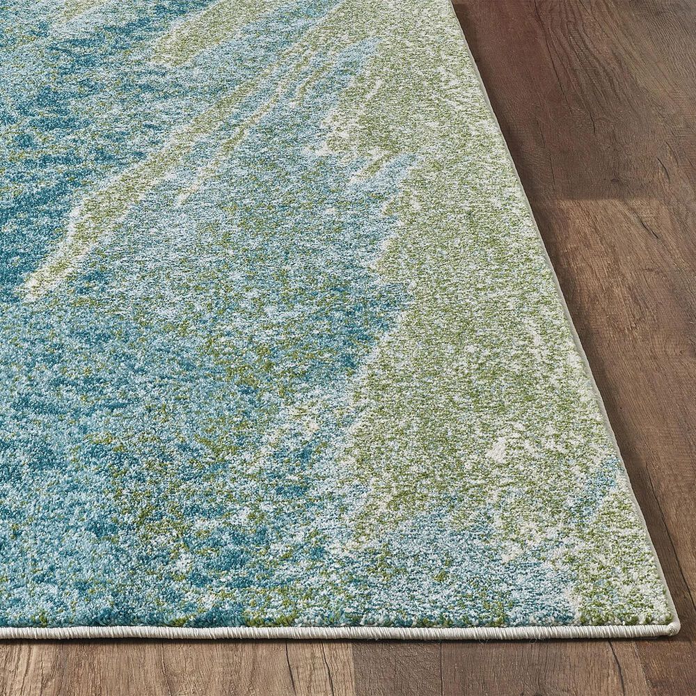 Kas Oriental Rugs Illusions Mist 3&#39;3&quot; x 4&#39;11&quot; Ocean Area Rug, , large