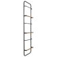 Maple and Jade 6-Rung Decorative Ladder in Matte Black and Brown, , large