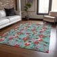 Dalyn Rug Company Wonderland WN30 3" x 5" Teal Indoor/Outdoor Area Rug, , large