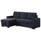 HOMLUX 84"W Reversible Sleeper Sectional Sofa with Storage Chaise, Cup Holders, USB, in Dark Grey, , large