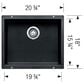Blanco Precis 21" Single Bowl Kitchen Sink in Volcano Gray, , large