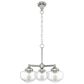 Hunter Saddle Creek 3-Light Chandelier with Clear Seeded Shade in Brushed Nickel, , large