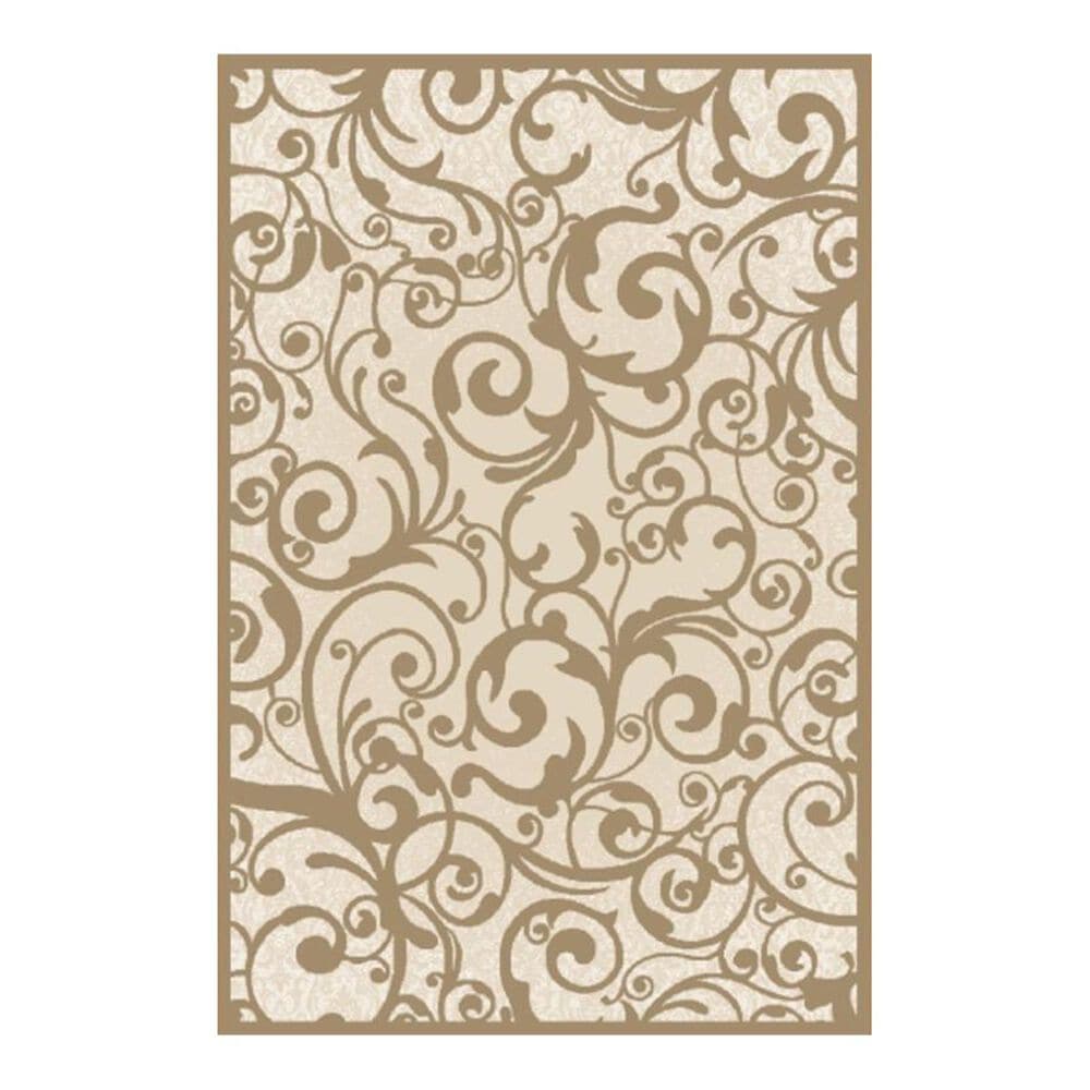 Radici USA Pisa 1845 7"10" Round Ivory Area Rug, , large