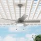 Hunter Sea Point 52" Outdoor Ceiling Fan with LED Lights in Matte Silver, , large