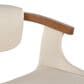 Lumisource Oracle Swivel Barstool with Cream Cushion in Walnut and Black, , large