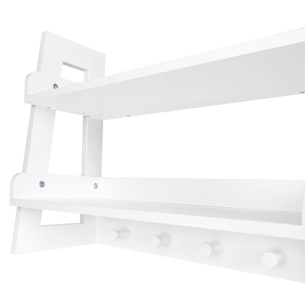 RiverRidge Home 2-Tier Ladder Wall Shelf in White, , large