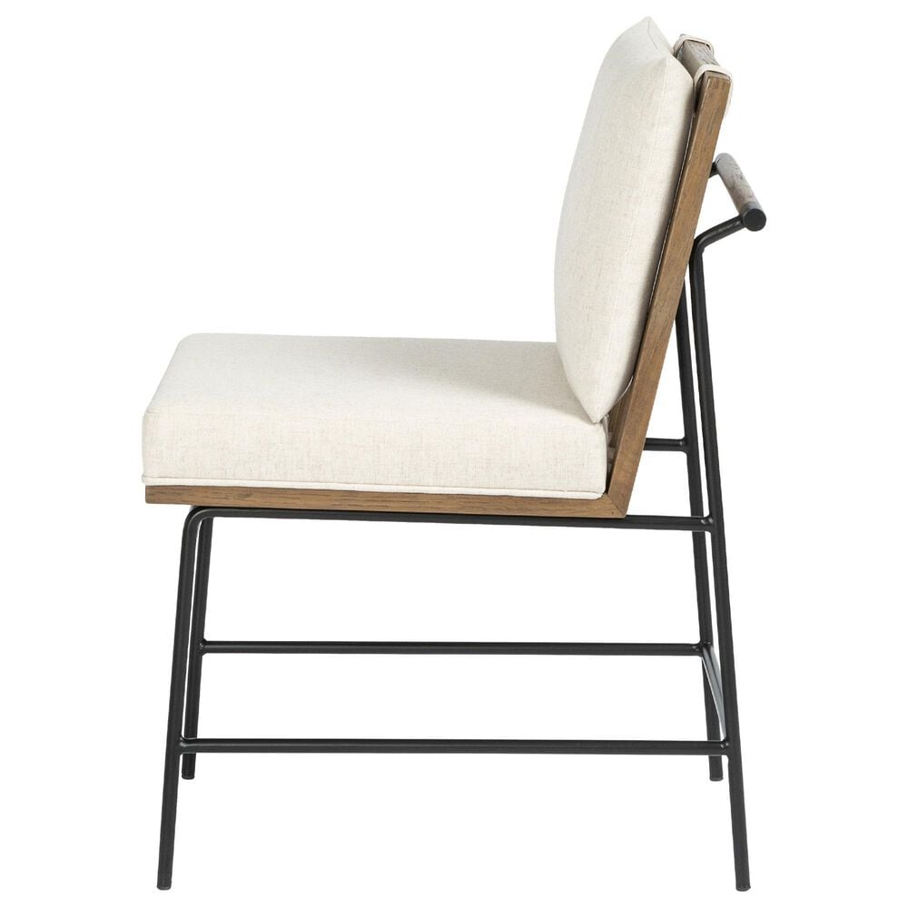 Four Hands Westgate Crete Dining Chair with Savile Flax Cushion in Black, , large