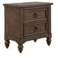 Belle Furnishings Americana Farmhouse 2 Drawer Nightstand in Dusty Taupe and Black, , large