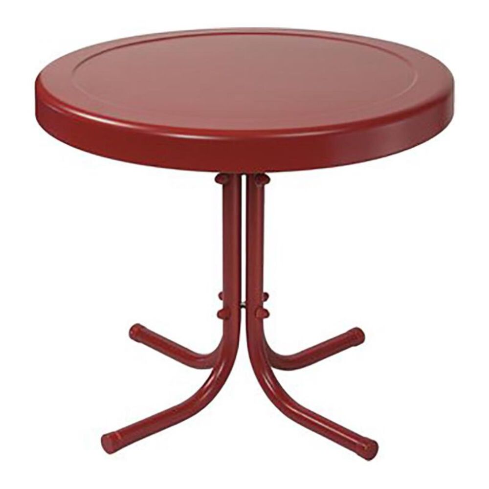 Crosley Furniture Retro Metal Side Table in Coral Red, , large