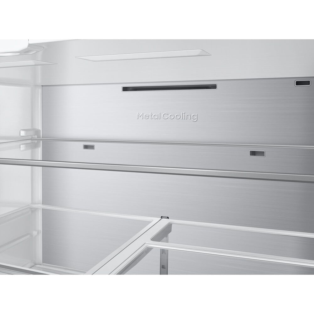Samsung 22.5 Cu. Ft. Bespoke Counter Depth 4-Door French Door Refrigerator with AI Home &amp; AI Vision Inside in Charcoal Glass and Stainless Steel, , large