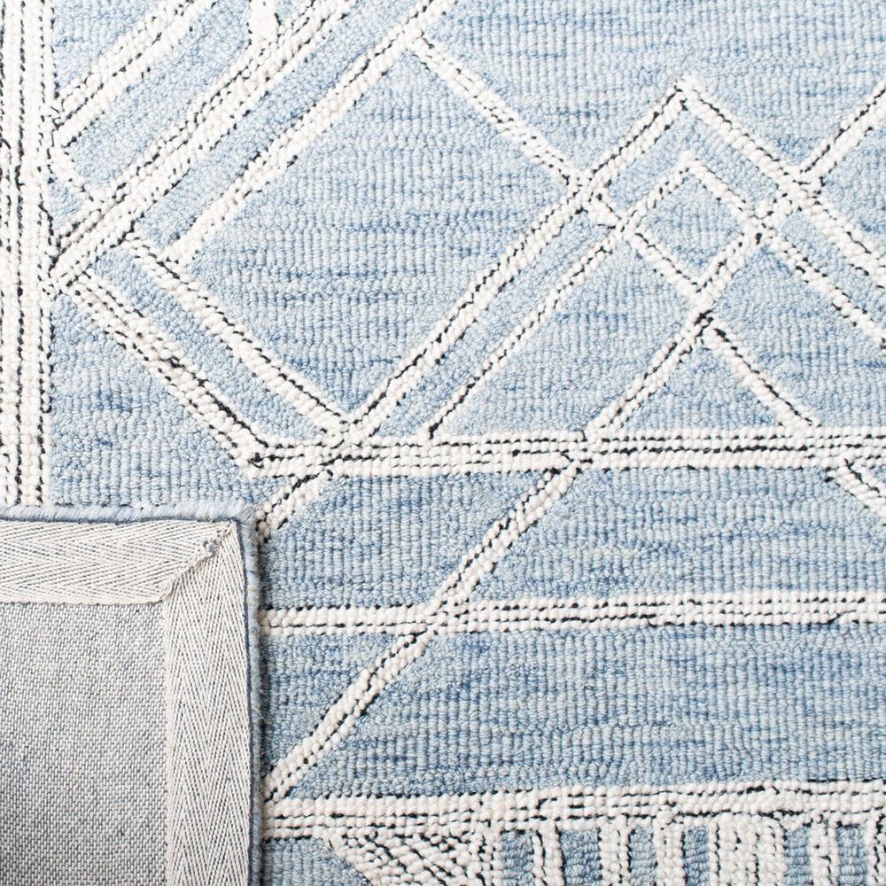 Safavieh Micro-Loop MLP173M 8&#39; x 10&#39; Light Blue and Ivory Area Rug, , large