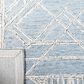 Safavieh Micro-Loop MLP173M 8" x 10" Light Blue and Ivory Area Rug, , large