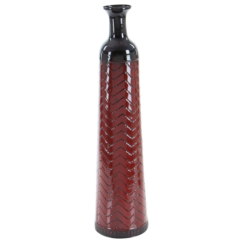 Maple and Jade Chevron Vase in Red, Grey and Yellow &#40;Set of 3&#41;, , large