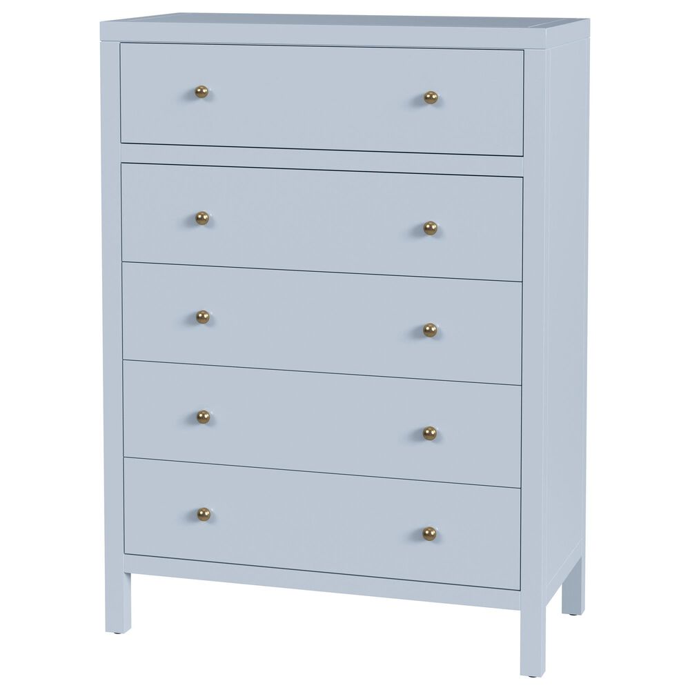 Butler Specialty Company Nora 5-Drawer Tall Dresser in Light Blue, , large