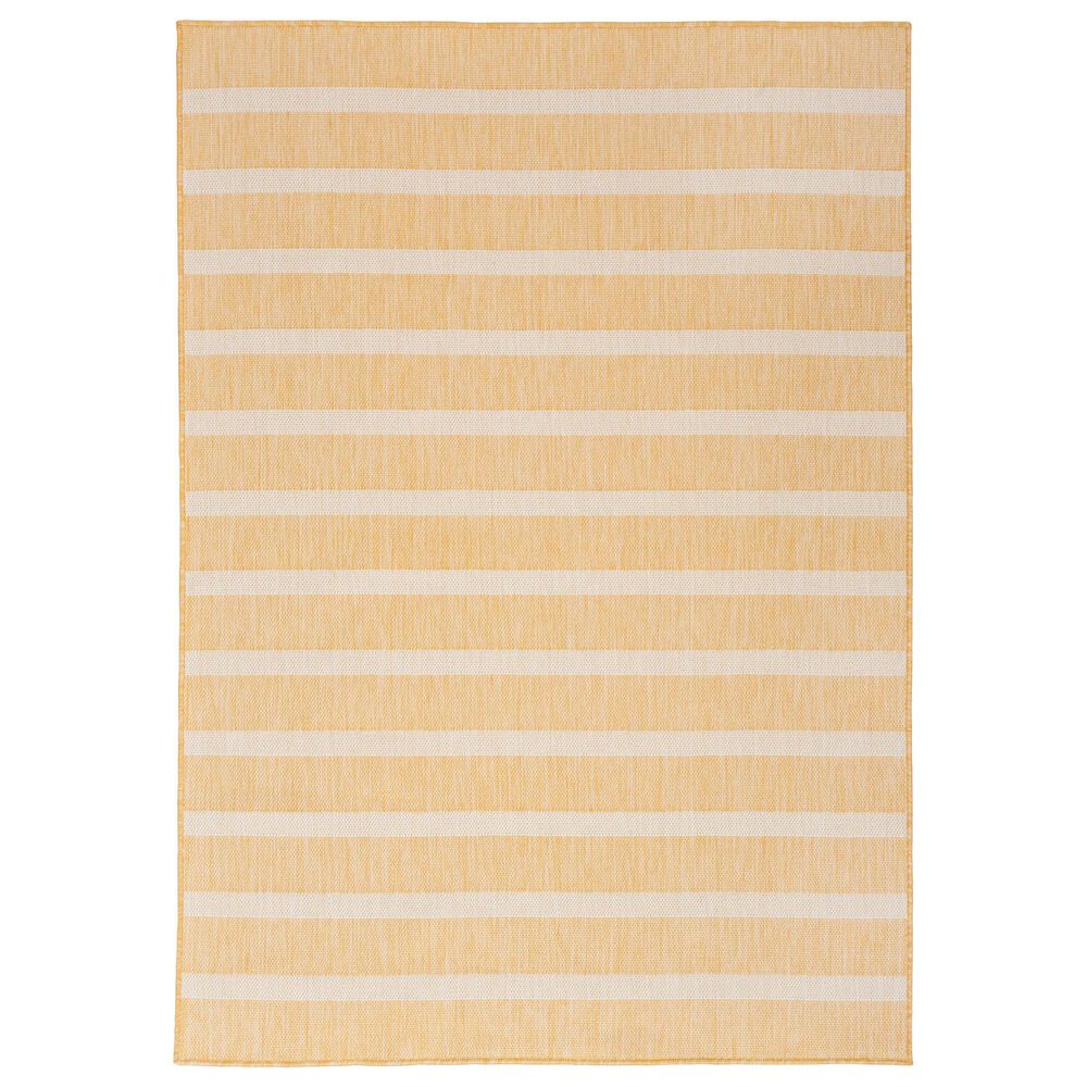 Nourison Positano POS03 Yellow and Ivory 6&#39; x 9&#39; Indoor/Outdoor Area Rug, , large