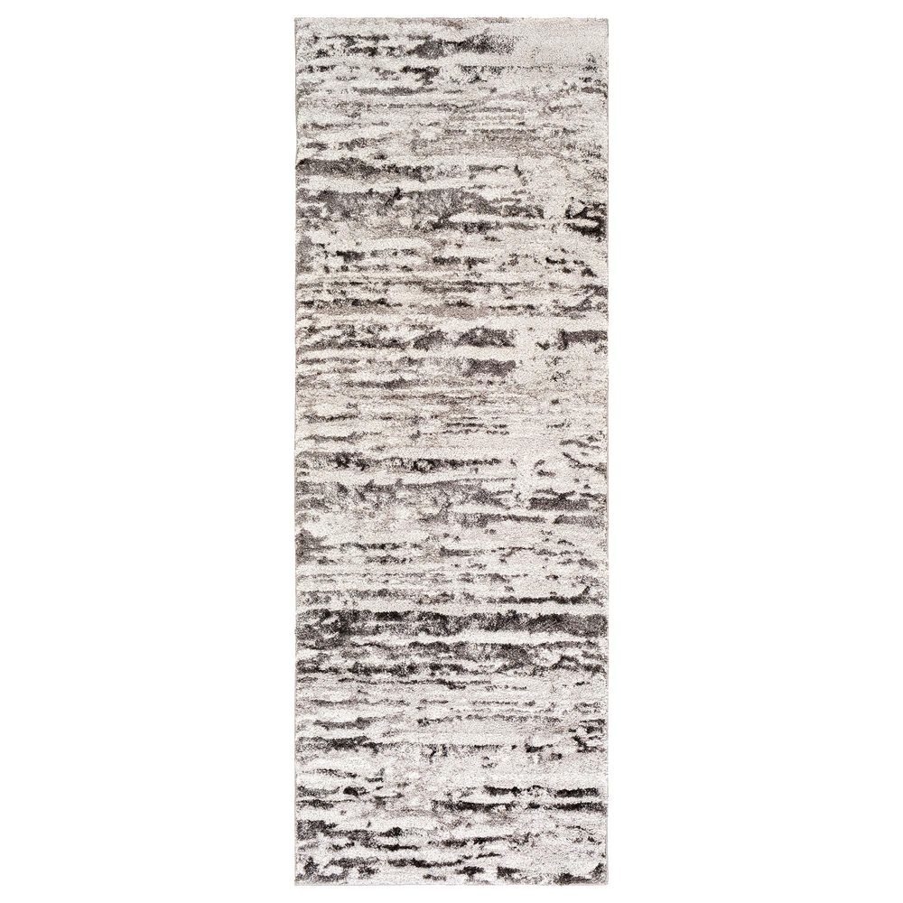 Surya Venice VNE-2301 2"9" x 7"3" Charcoal, Gray and Ivory Runner, , large