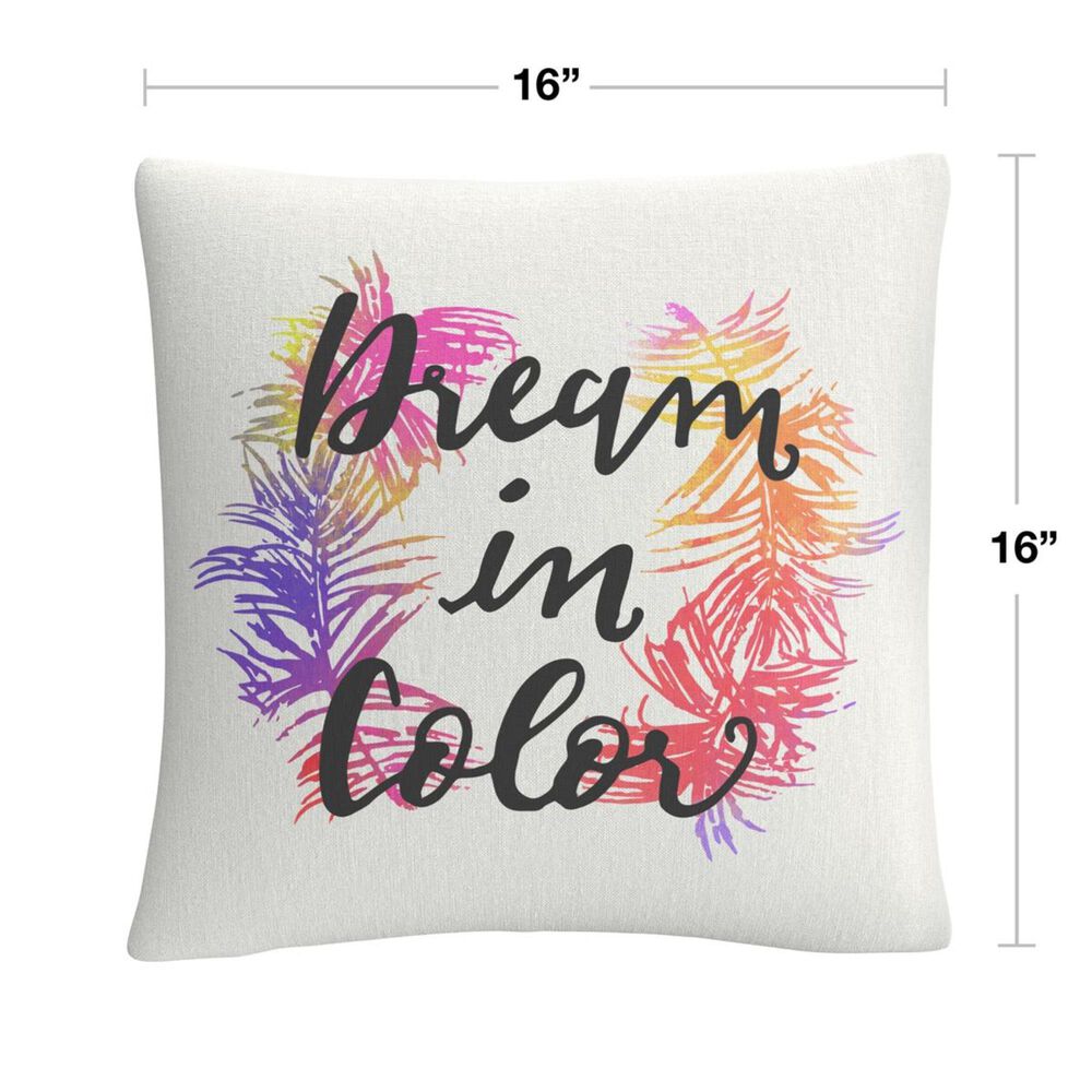 Timberlake ABC "Dream In Color" 16 X 16 Decorative Throw Pillow, , large
