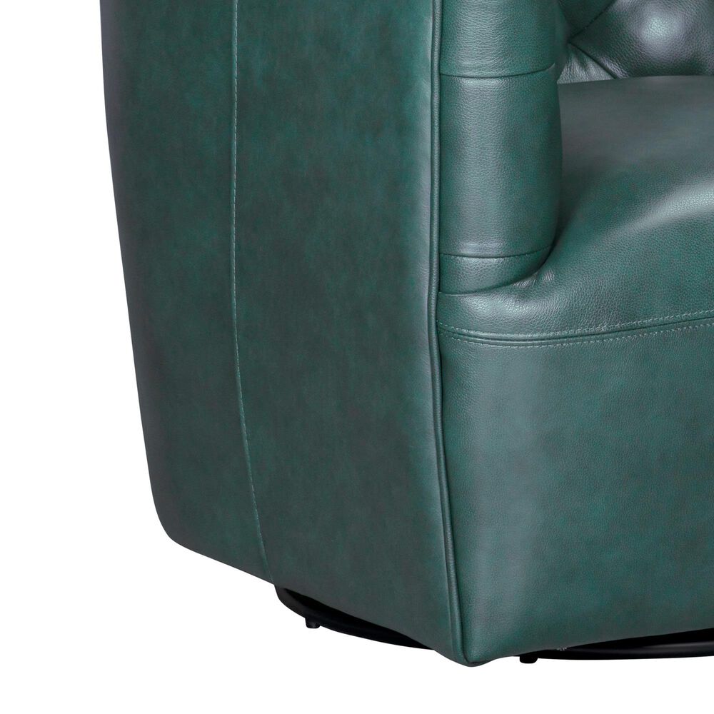 Italiano Furniture Cambria Mira Swivel Chair in Forest Green, , large