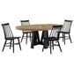 Emerald Home Furnishings Charleston Dining Table and 4 Chairs in Black and Natural, , large