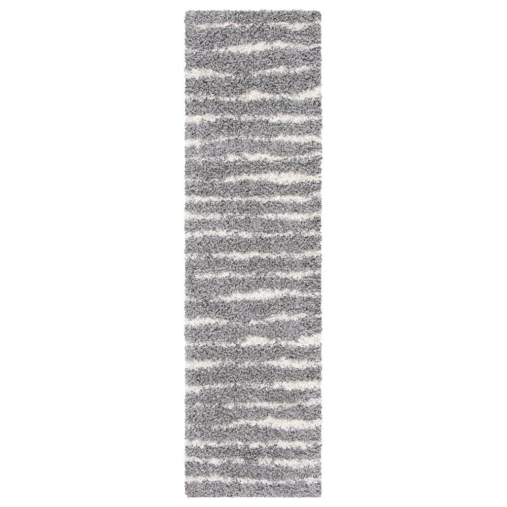 Safavieh Venus Shag VNS603J 2"2" x 10" Grey and Ivory Runner, , large