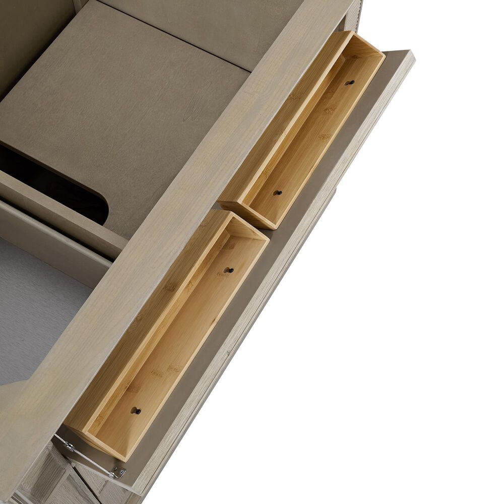 James Martin Vanities Lorelai 36&quot; Single Vanity in Whitewashed Oak with 3 cm Parisien Bleu Quartz Top, , large