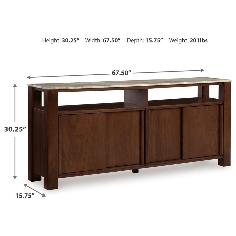 Ashley Tobinville Accent Cabinet in Taupe, White, Gray and Dark Brown, , large