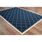 Oriental Weavers Marina 6025P 7"10" x 10"10" Navy and Ivory Area Rug, , large