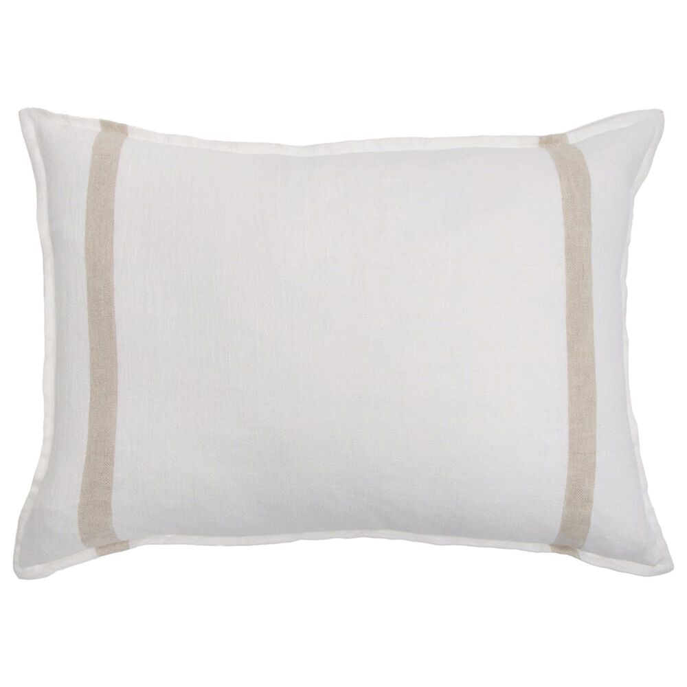 Pom Pom At Home Rory 28" x 36" Big Pillow with Insert in Flax and White, , large