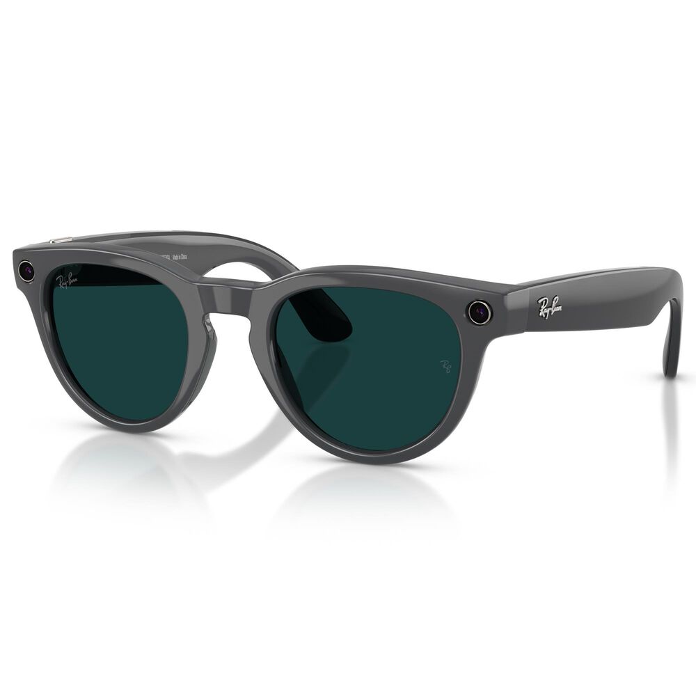 Rayban Glasses Headliner Gen 2 Sunglasses with Clear and Emerald Transitions Lenses in Shiny Asteroid Grey, , large