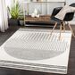 Surya Pisa 5" x 7" Black, Ivory and Gray Area Rug, , large