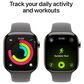 Apple Watch Series 11 (GPS+Cellular) 46mm Titanium Case with Stone Gray Sport Band - M/L in Natural and 2-Year AppleCare+, , large