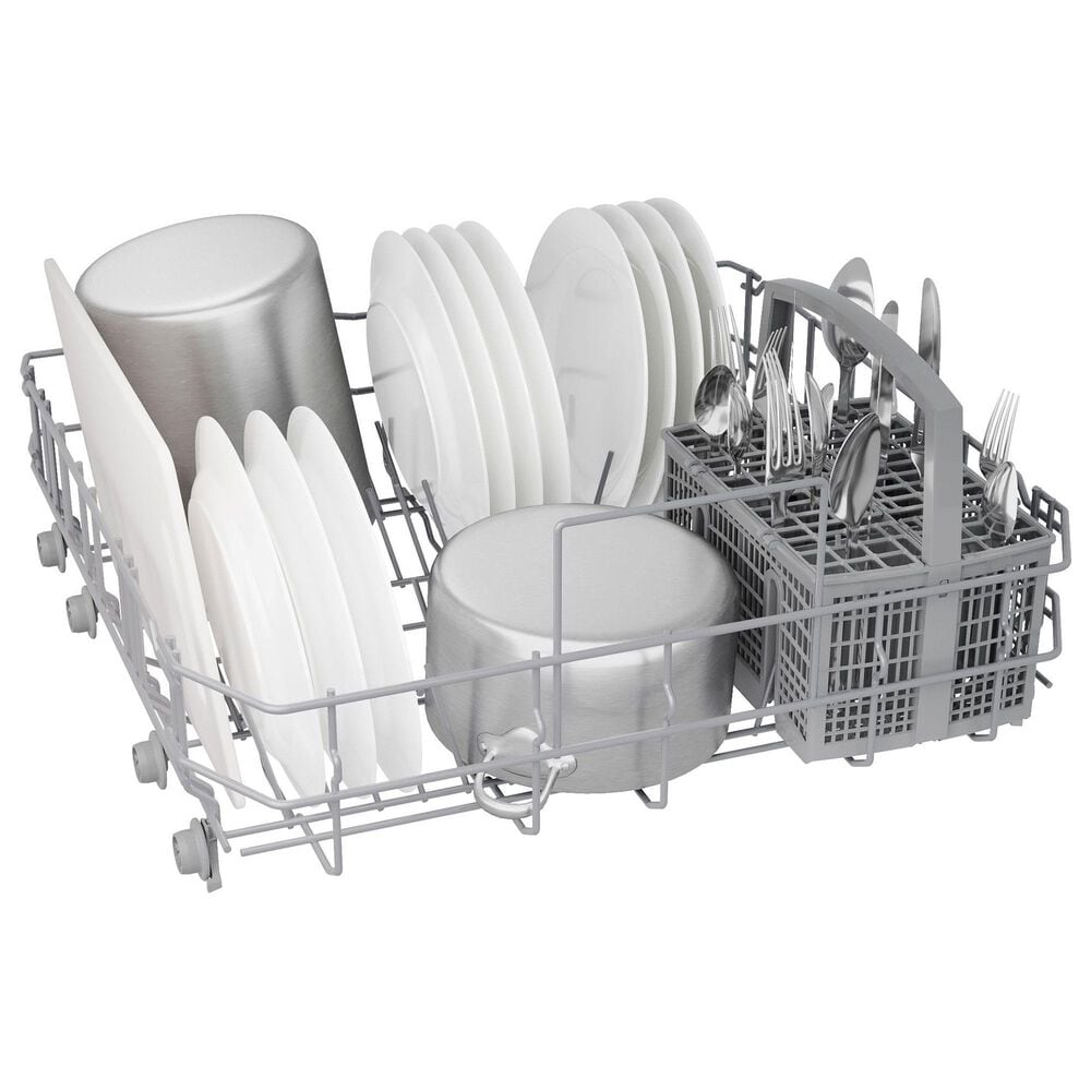 Bosch 300 Series 24&quot; Built-In Recessed Handle Dishwasher with 8 Wash Cycles in Stainless Steel, , large