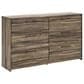 Ashley Elbrim 4-Piece Queen Bedroom Set in Brown with LED and USB Ports, , large