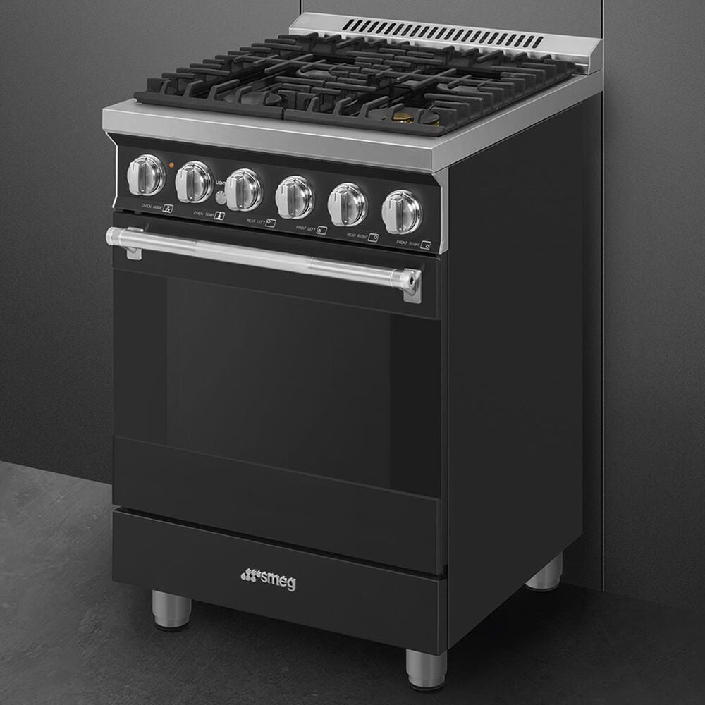 SMEG Professional 24" Gas Range in Matte Black, , large