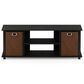 HOMLUX 41.7" Entertainment Center TV Stand with Storage Bins in Americano and Black, , large