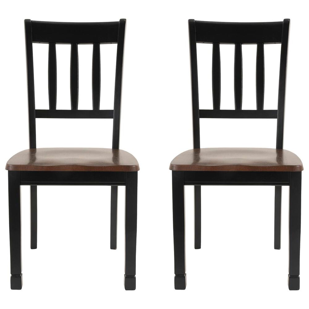 Ashley Owingsville Dining Side Chair in Black and Brown &#40;Set of 2&#41;, , large