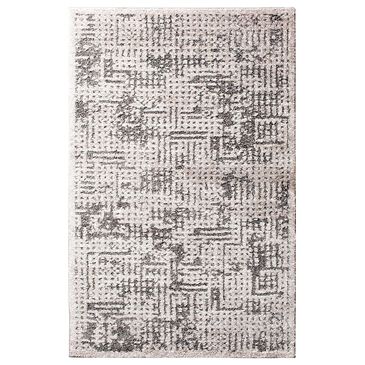 Central Oriental Structures Torrent Mondamin 5" x 7"6" Metal and Buff Area Rug, , large
