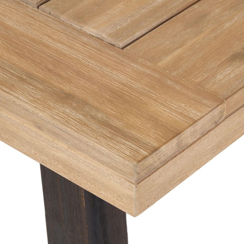 Hearth and Haven Bettina Outdoor Dining Table in Natural and Grey - Table Only, , large