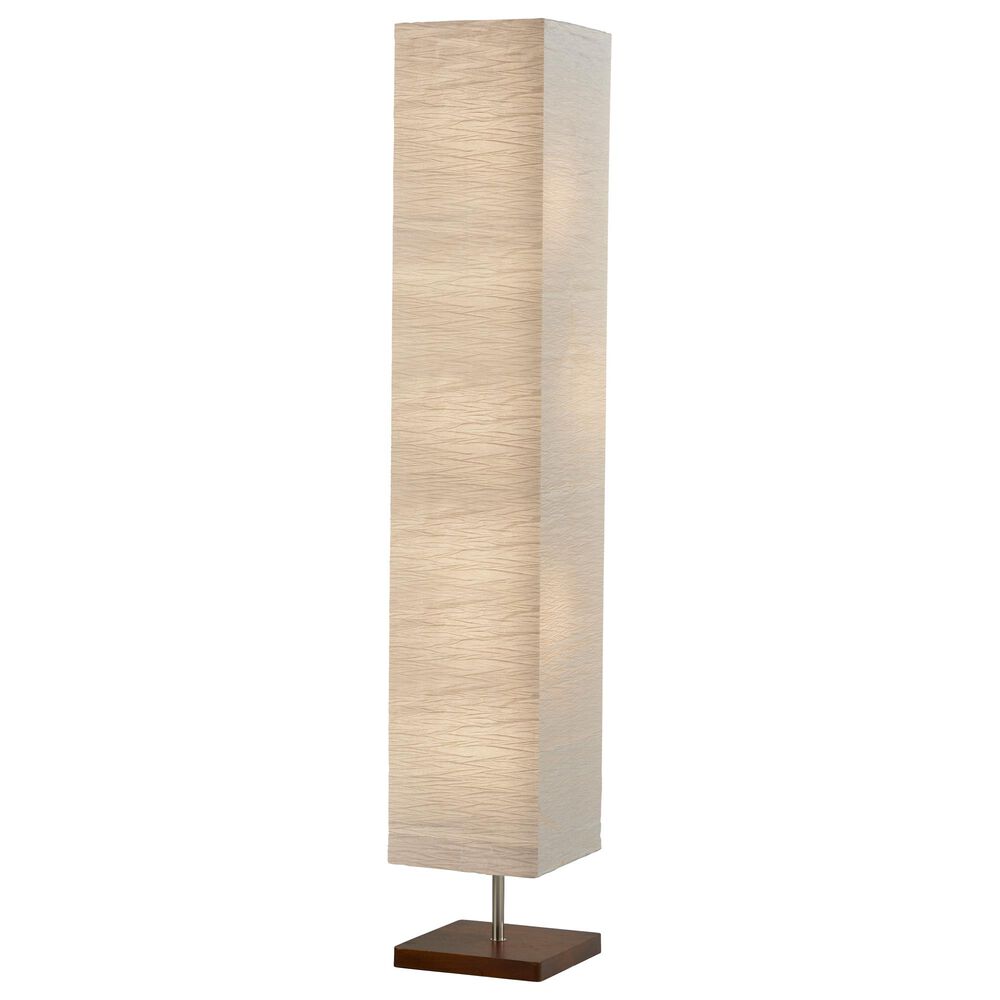 Adesso Dune Floorchiere in Brushed Steel and Walnut, , large