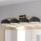 Vaxcel Belmont 4-Light Bathroom Vanity in Matte Black and Satin Brass, , large