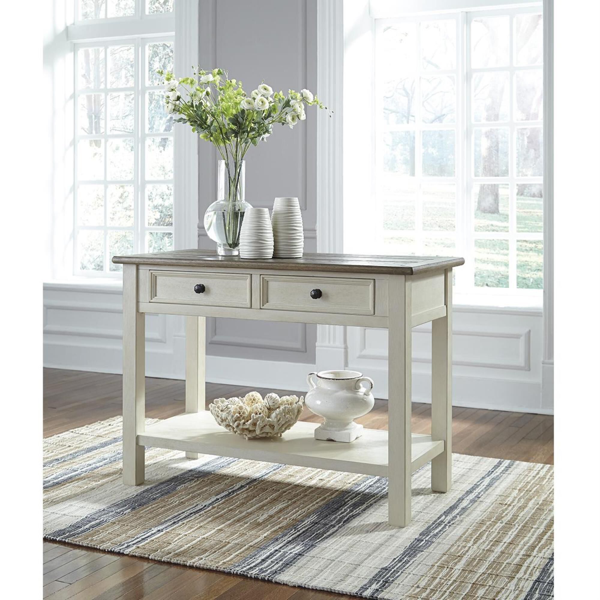 Ashley sofa table shop with stools