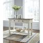 Ashley Bolanburg Sofa Table in Weathered Oak and Antique White, , large